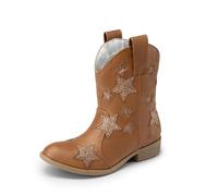 DREAM PAIRS Girls Cowgirl Boots Cowboy Western Mid Calf Star Boots for Kids,Size 12 Little Kid,Camel,SDBO2405K