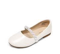 DREAM PAIRS Girls Flower Girl Dress Shoes Wedding Party,Size 2 Big Kid,Ivory,SERENA-100-KIDS-NEW-E