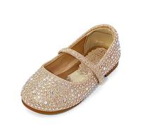 DREAM PAIRS Girls Flower Girl Dress Shoes Wedding Party,Size 3 Big Kid,Gold-Glitter,SERENA-100-KIDS-E-1
