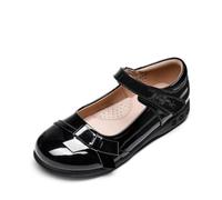DREAM PAIRS Girls Lightweight School Shoes,Black/Pat,10 Little Kid