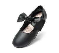 DREAM PAIRS Girls Mary Jane Dress Shoes Front Bow Ballerina Flats for Wedding, Party, Christmas,Size 10 Little Kid,Black,Angie-5