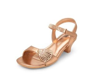 DREAM PAIRS Girls Sandals Ankle Strap Square Toe Low Heel Crysta Shell Wedding Party Flower Dress Shoes,Size 1 Big Kid,Champagne-Rhinestone,SDSD2420K