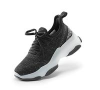 DREAM PAIRS Girls Slip-On Sneakers Kids Sparkle Pop Lightweight Jelly Sole Walking Shoes,Size 4 Big Kid,Black,SDFS2303K