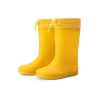DREAM PAIRS Kids Rain Boots Boys Girls Lightweight Boots Waterproof Easy-on Outdoor Playing Rain Boot Unisex-Child,Size 2 Big Kid,All Yellow,SDRB2401K