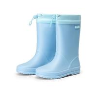DREAM PAIRS Kids Rain Boots Boys Girls Lightweight Boots Waterproof Easy-on Outdoor Playing Rain Boot Unisex-Child,Size 3 Big Kid,Sky Blue,SDRB2401K