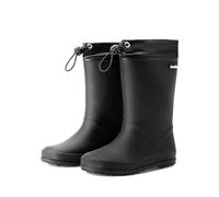 DREAM PAIRS Kids Rain Boots Boys Girls Lightweight Boots Waterproof Easy-on Outdoor Playing Rain Boot Unisex-Child,Size 2 Big Kid,All Black,SDRB2401K