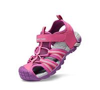 DREAM PAIRS KIDS Sport Sandals,Fuchsia/Light/Grey,2 Big Kid