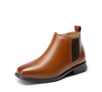 DREAM PAIRS Kids Waterproof Boots Side Zipper Classic Chelsea Boys Dress Boots,Size 2 Big Kid,Camel,SDBB2401K