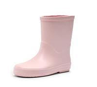 DREAM PAIRS Kids Wellies Boys Girls Wellington Boots Waterproof Non-Slip Short Rain Boots Toddler/Little Kid/Big Kid,Size 12 Little Kid,Pink,SDRB2203K-E