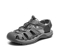 DREAM PAIRS Men Durable Sport Sandals,Black/Dark/Grey,11