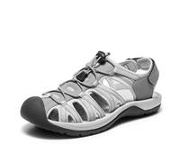 DREAM PAIRS Men Durable Sport Sandals,Grey/Black,12