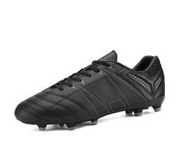 DREAM PAIRS Men's 160471-M Cleats Football Boots Soccer Shoes,Size 9.5,Black/Grey-QH,160471-M