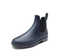 DREAM PAIRS Men's Ankle Wellies Short Chelsea Rain Boot,Blue,8.5