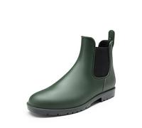 DREAM PAIRS Men's Ankle Wellies Short Chelsea Rain Boot,Olive Green,8.5