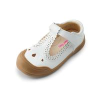 DREAM PAIRS Toddler Little Girls Mary Jane School Uniform Dress Shoes T-Strap Ballet Flats,Size 4 Toddler,White,SDFL2402K