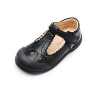 DREAM PAIRS Toddler Little Girls Mary Jane School Uniform Dress Shoes T-Strap Ballet Flats,Size 4 Toddler,Black,SDFL2402K