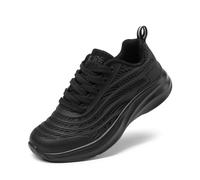 DREAM PAIRS Trainers for Boys Girls Lace-up Athletic Sneakers Durable Kids Running Shoes,Size 2 Big Kid,All Black,SDRS2330K