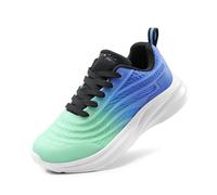 DREAM PAIRS Trainers for Boys Girls Lace-up Athletic Sneakers Durable Kids Running Shoes,Size 2 Big Kid,Light Green/Blue,SDRS2330K