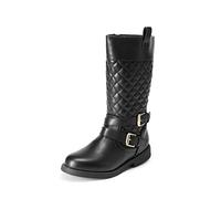 DREAM PAIRS Unisex-Child Girls Black Buckle Knee High Riding Boots Children's Autumn and Winter Boots,Size 2 Big Kid,Black,LUCKID-01