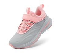 DREAM PAIRS Unisex Kids Trainers Boys Girls Waterproof Walking Running Shoes Athletic Sneakers Sports Shoes for Little/Big Kids,Size 4 Big Kid,Light Grey/Pink,SDRS2335K