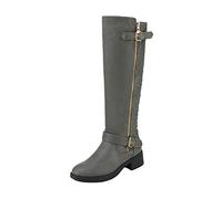 DREAM PAIRS Utah Women's Knee High Riding Boots,Size 5,Grey,Utah-W