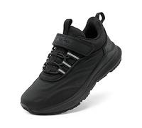 DREAM PAIRS Waterproof Boys Fashion Trainers,All Black,4 Big Kid