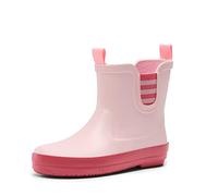 DREAM PAIRS Wellies for Kids Boys Girls Wellington Boots Waterproof Non-Slip Rain Boots for Kids Unisex Short Wellington Boots Toddler/Little Kid/Big Kid,Size 12 Little Kid,Pink/Rose Red,SDRB2201K-E