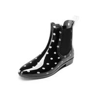 DREAM PAIRS Wellies Women Ankle Chelse Waterproof Wellington Boots for Ladies, for Outdoor and Hiking, Garden and Mud Boots,Size 6,Black,SDRB2402W-E
