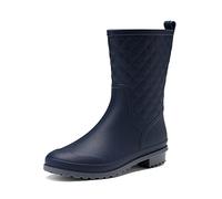 DREAM PAIRS Wellies Women Mid Calf Wellington Boots Ladies Garden Boots Waterproof Rain Boots Outdoor,Size 7,Navy Blue,SDRB2204W-E