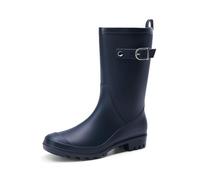DREAM PAIRS Wellington Boots Women, Mid Calf Welly, Outdoor Wellies, Rain Boots and Garden Boots, Muck Waterproof Boots,Size 6,Navy,SDRB2408W-E