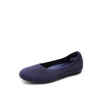 DREAM PAIRS Wide Ballet Flats Shoes for Women, Width Foldable Knit Women's Flats with Arch Support, Comfortable Shoes for Women Dressy Casual Work Office,Size 5W,Navy-Knit,DWUWFA2403