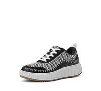 DREAM PAIRS Women Chunky Casual Platform Fashion Sneaker SDFN2379W,Size 5,Black/White,SDFN2379W