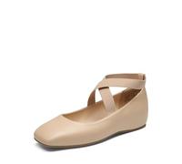 DREAM PAIRS Women Flats wtih Comfortable Fashion Elastic Ankle Cross Strap Ballet Pumps Dolly Shoes SDFA2401W