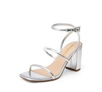 DREAM PAIRS Women Heels Chunky Square Sandals | delicate strappy design, 4mm soft latex insole, office-to-evening versatile