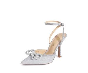 DREAM PAIRS Women High Pointed Closed Toe Strappy Bow Heels | Sexy Rhinestone Ankle Strap Pumps Wedding Bridal Party Dress Shoes