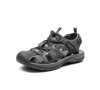 DREAM PAIRS Women Lightweight Hiking Sandals,Size 9,Black/Dark Grey