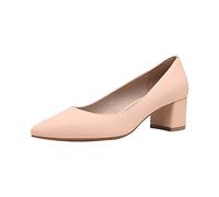 DREAM PAIRS Women’s Chunky Low Block Heels Closed Toe Dress Pumps Shoes,Size 4,Apricot/Nubuck/Pu,DPU212
