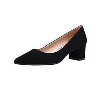 Dream Pairs Women’s Chunky Low Block Heels Closed Toe Dress Pumps Shoes,Size 8,Black/Nubuck/Pu,DPU212