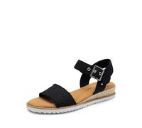 DREAM PAIRS Women Sport Flat Sandal Comfortable Casual Ladies Summer Shoes with Adjustable Soft Straps & Memory Foam Suede Footbed Holiday Beach Sandals Walking Shoes,Size 6,Black-Canvas,DWUMWS2505