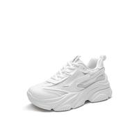 DREAM PAIRS Women Trainers Chunky Trainer Casual Platform Fashion Sneaker,Size 7.5,White,SDFN2406W