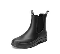 DREAM PAIRS Women Wellington Boots, Comfortable Chelsea Rain Boots for Hiking, Yard Work, Mucker Style Outdoor Activities,Size 3.5,Black,SDRB2405W-E