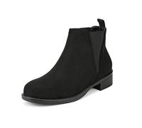 DREAM PAIRS Women's Ankle Boots Slip On Ladies Winter Chelsea Boots ISABELLA-2 BLACK Size 6.5 UK/8.5 US