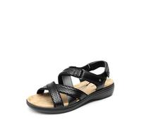 DREAM PAIRS Women's Arch Support Sandals Comfortable Open Toe Dress Flats Walking Sandals For Summer,Size 7,Black,DWUMFS2516