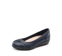 DREAM PAIRS Women's Ballet Flats Business Office Work Dress Shoes Arch Support Comfortable Dressy Flats Pumps and for Women,Size 7,Navy,DWUMFA2503