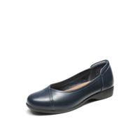 DREAM PAIRS Women's Ballet Flats, Ladies Comfortable Slip On Business Office Dress Shoes for Arch Support Dressy and Work with 3D Molded Insole,Size 5,Navy,SDFA2406W