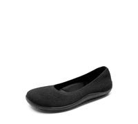 DREAM PAIRS Women's Ballet Flats, Wide Toe Box Knit Flats for Women with Arch Support, Comfortable Slip On Dressy Travel Work Business Office Shoes for Women,Size 6,Black,DWUMFA2509
