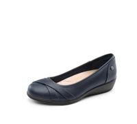 DREAM PAIRS Women's Ballet Flats Work Dress Shoes,Navy,5