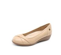 DREAM PAIRS Women's Ballet Flats Work Dress Shoes,Nude,9