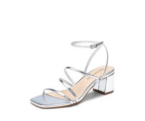 DREAM PAIRS Womens Block Heels Strappy Sandals | chunky heel, dazzling rhinestone strappy design, 4mm high-resilience latex insole, square toe