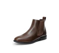 DREAM PAIRS Women's Boots Chelsea Ladies Boot Pull On Fall Fashion Walking Ankle Booties SDAB2205W-E,Size 4.5,Brown,SDAB2205W-E